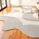 Handcrafted Grey Organic Minimalist Living Room Rug